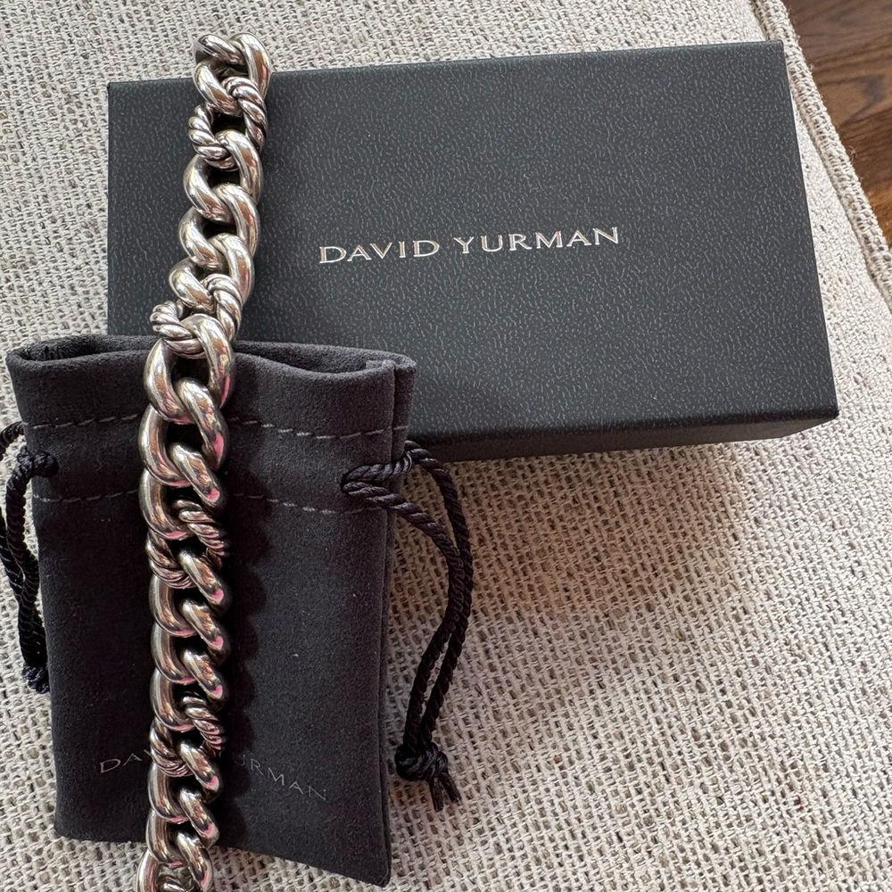 ❌SOLD❌David Yurman Twisted Silver Chain Bracelet